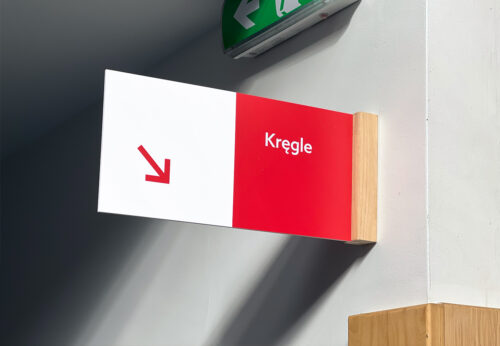 Wayfinding system, red plate