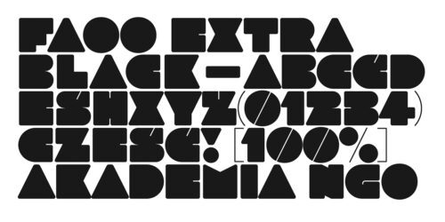 dedykowany font